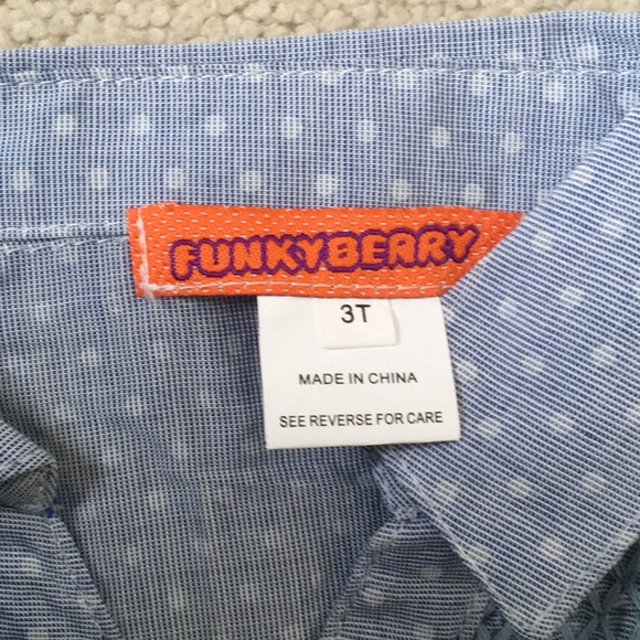 Girls Funkyberry Button Up Tunic Top NWOT 3T - Picture 4 of 5